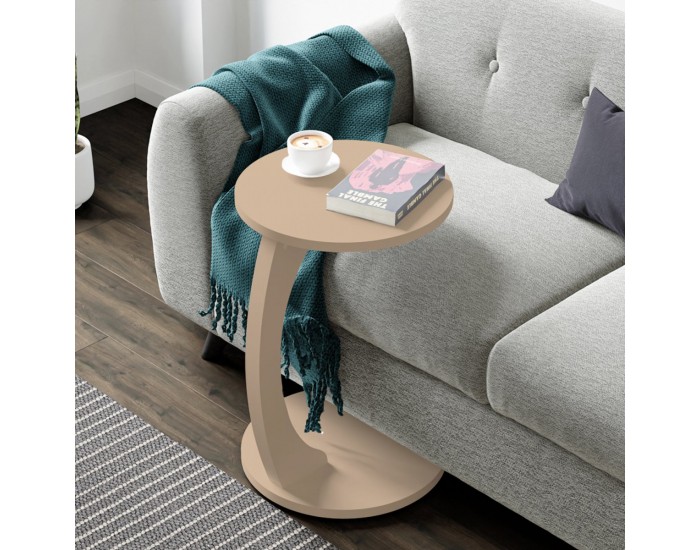 Помощна маса Holeby 56 x Ø 38 cm Cappuccino []