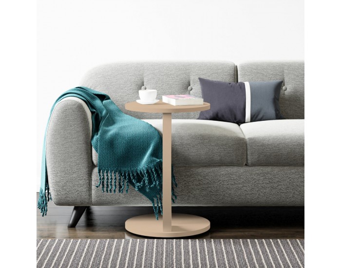 Помощна маса Holeby 56 x Ø 38 cm Cappuccino []