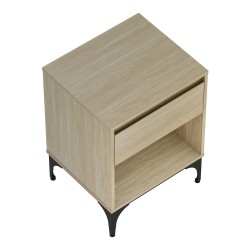 Помощна маса Kistiandi 62x46x40 cm вид дъб, светъл [] - Холни маси