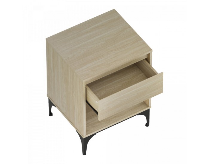 Помощна маса Kistiandi 62x46x40 cm вид дъб, светъл []