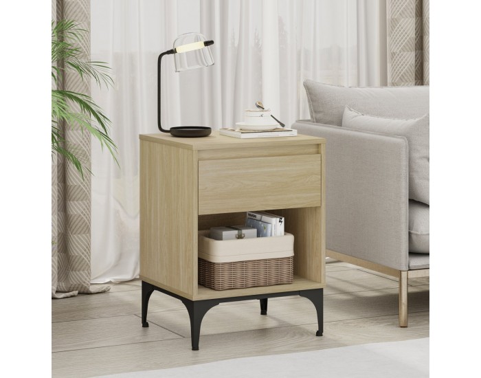 Помощна маса Kistiandi 62x46x40 cm вид дъб, светъл []