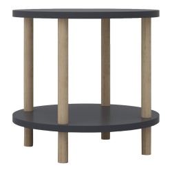 Помощна маса Ves 49xØ42 cm Сива [] - Холни маси