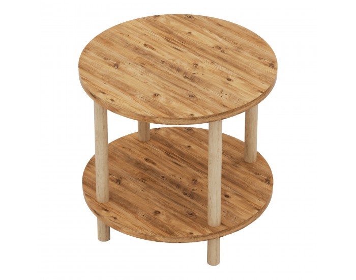 Помощна маса Ves 49xØ42 cm вид дърво []