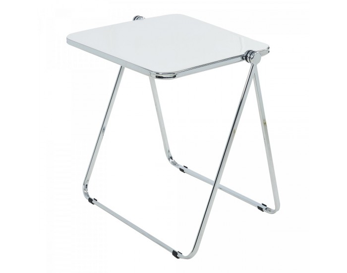 Сгъваема странична маса Alerhavn 70x49x68 см бяла []