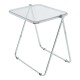 Сгъваема странична маса Alerhavn 70x49x68 cm Прозрачен []