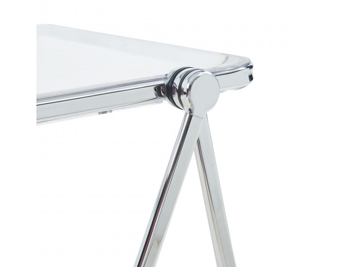 Сгъваема странична маса Alerhavn 70x49x68 cm Прозрачен []