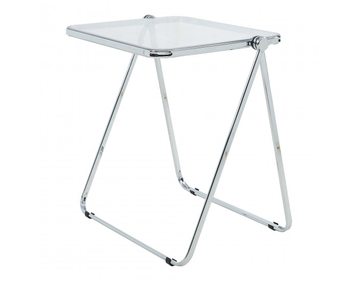 Сгъваема странична маса Alerhavn 70x49x68 cm Прозрачен []