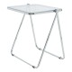 Сгъваема странична маса Alerhavn 70x49x68 cm Прозрачен []