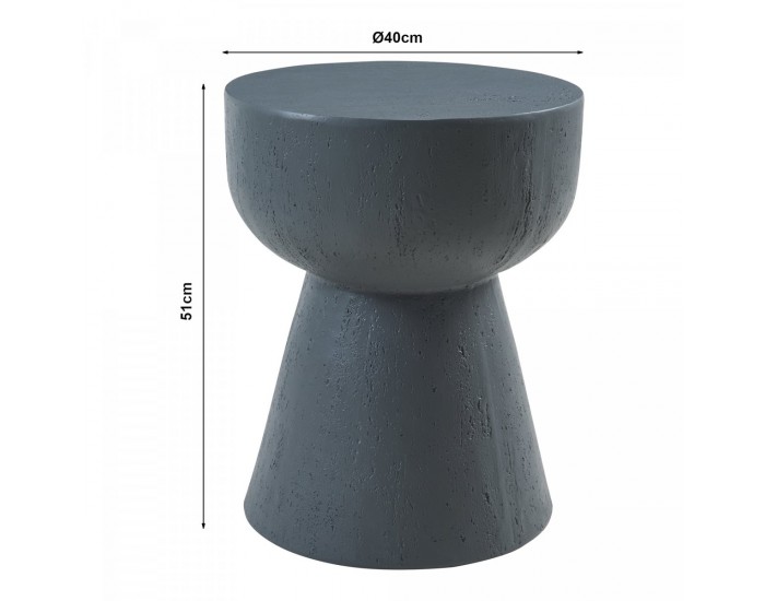 Помощна маса Oulvepijanse 51xØ40 см тъмно сива []