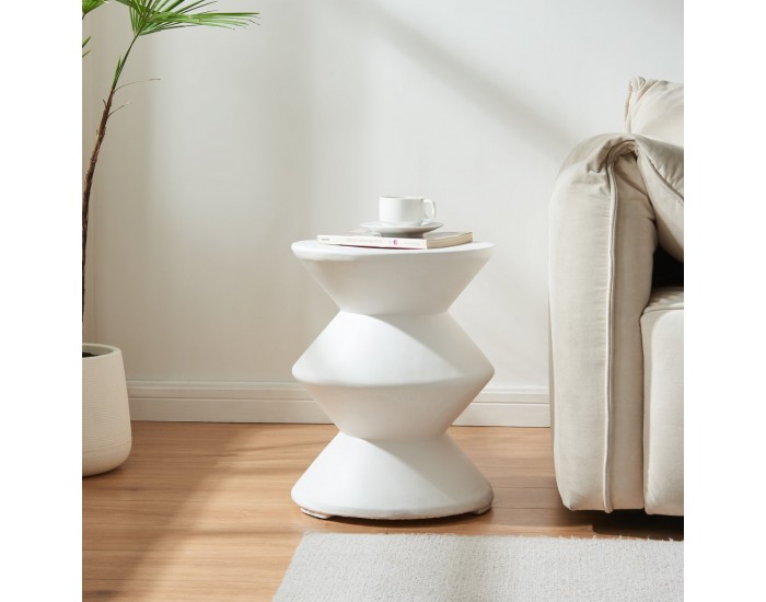 Помощна маса Kyppeslo 47xØ37 cm Бяла []