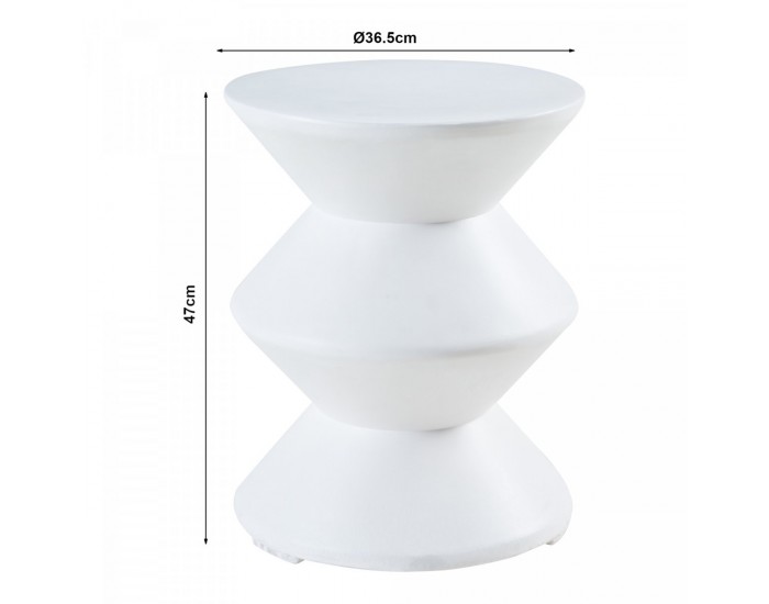 Помощна маса Kyppeslo 47xØ37 cm Бяла []