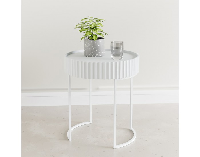 Помощна маса Rill 46xØ40 см Бяла []