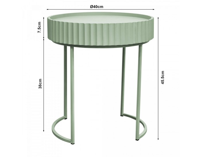 Помощна маса Rill 46xØ40 см ментово зелено []