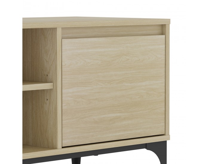 Шкаф за телевизор Kistiandi 140x40x50 см вид дъб, светъл []