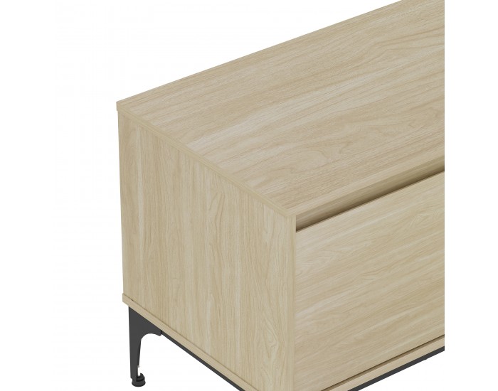 Шкаф за телевизор Kistiandi 140x40x50 см вид дъб, светъл []