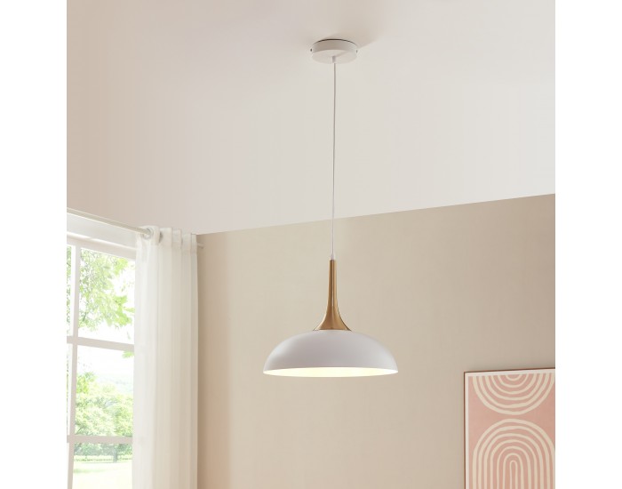 Blairgowrie висящ лек метал бял/месингов цвят []