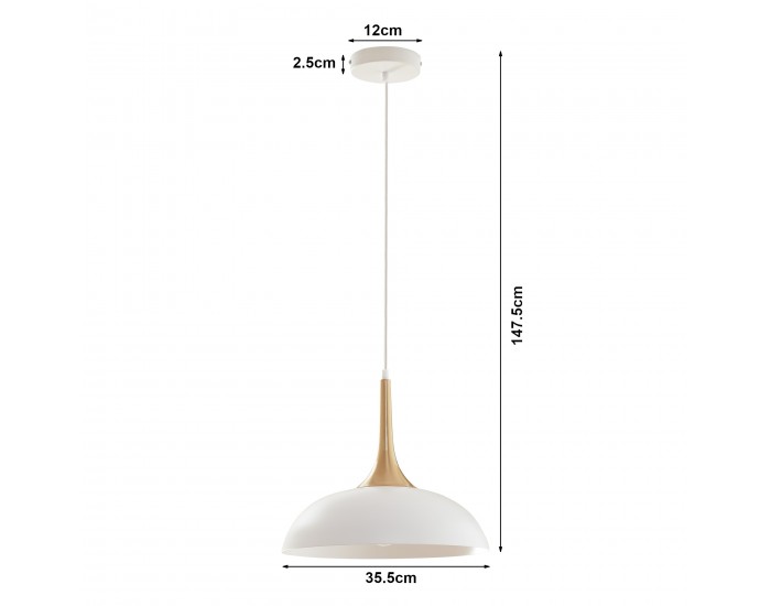 Blairgowrie висящ лек метал бял/месингов цвят []