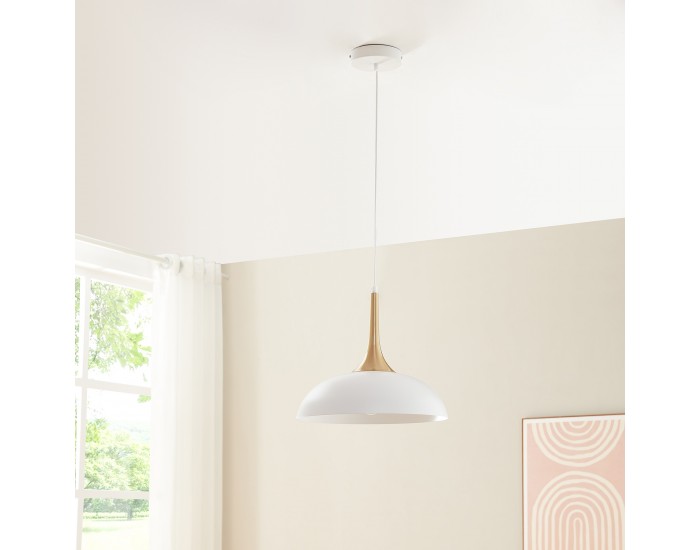 Blairgowrie висящ лек метал бял/месингов цвят []