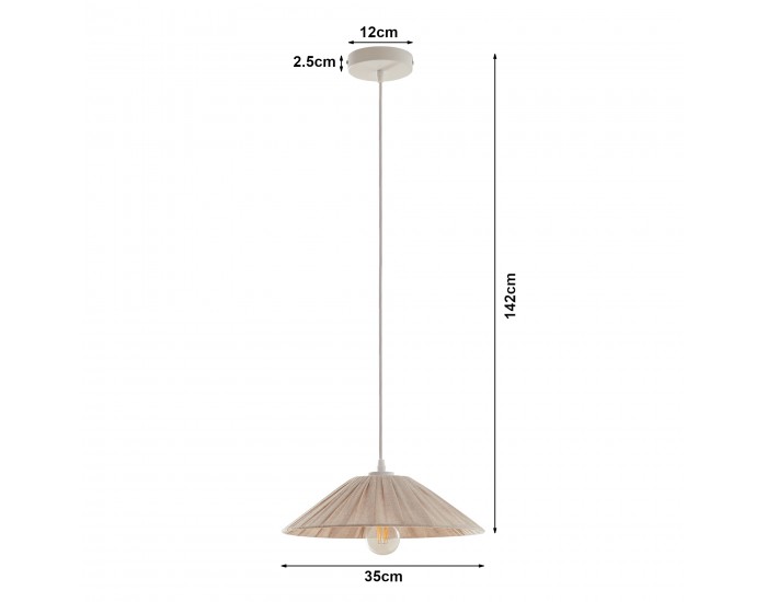 Висяща лампа за мост бяло/бежово []