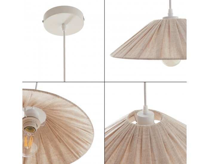 Висяща лампа за мост бяло/бежово []