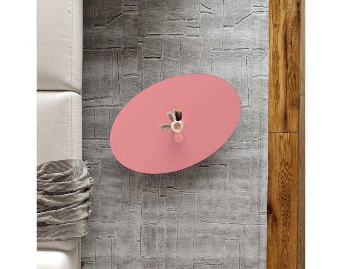 Маса за кафе Højreby 70x44x43 см розова []