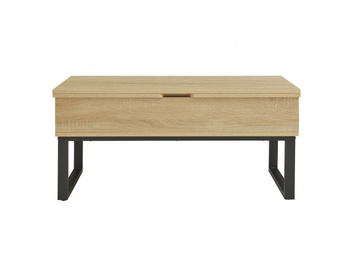 Холна маса Rauli с повдигащ се плот и място за съхранение 100x50x47 см дъб вид []