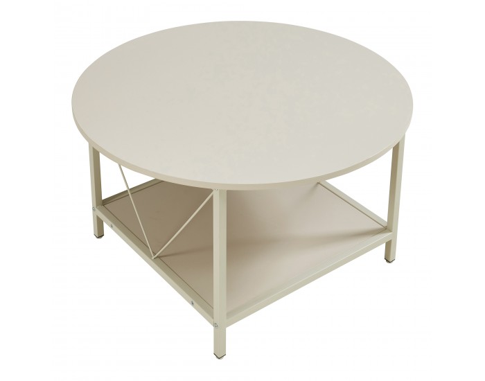 Холна маса Filem Ø80x46 см пясъчен цвят []