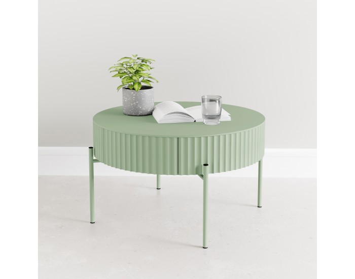 Маса за кафе Rill с чекмедже 36xØ60 см ментово зелено []