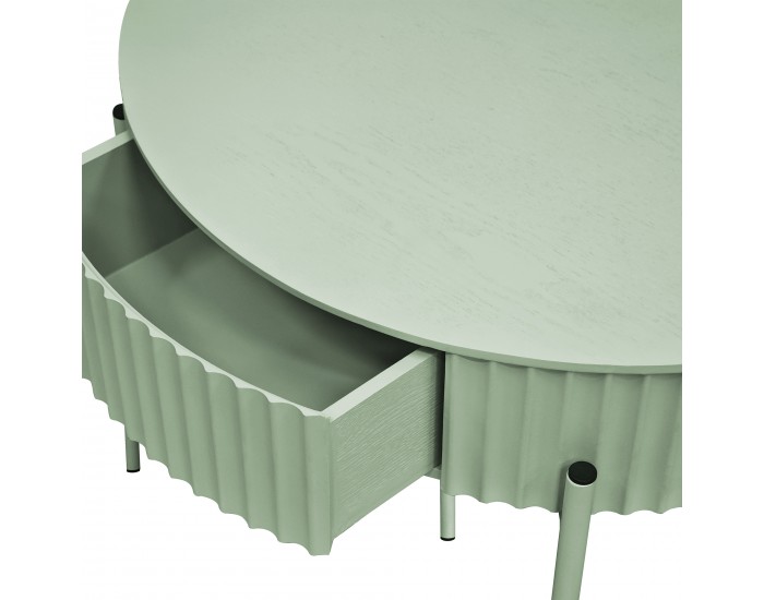 Маса за кафе Rill с чекмедже 36xØ60 см ментово зелено []