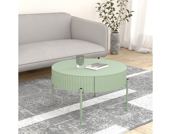 Маса за кафе Rill с чекмедже 36xØ60 см ментово зелено []