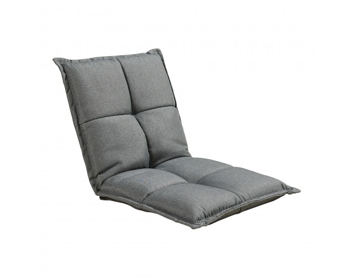 Подови столове Deinze в комплект от 2 регулируеми тъмно сиви []