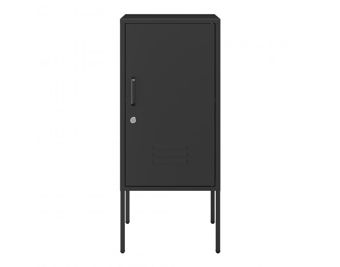Нощно шкафче Hausjärvi 82x35x35 cm дръжка за врата лява стомана черна []