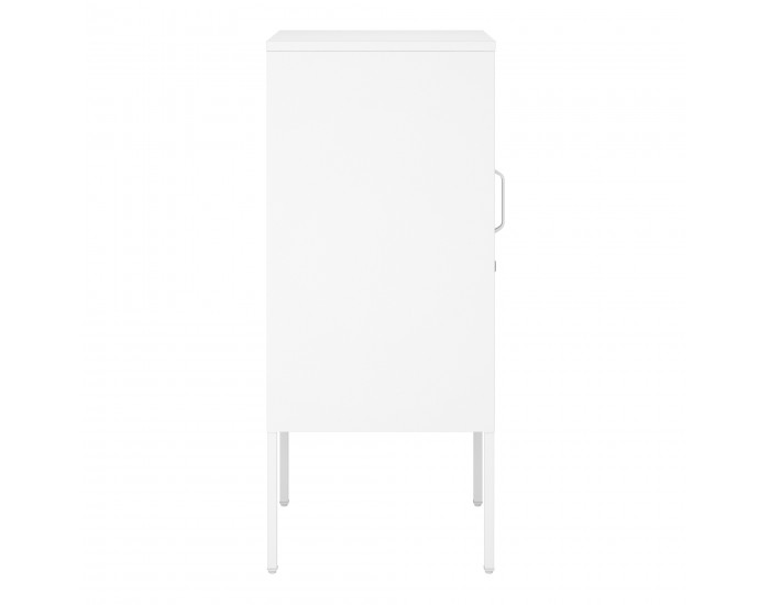 Нощно шкафче Hausjärvi 82x35x35 cm дръжка за врата лява стомана бяла []