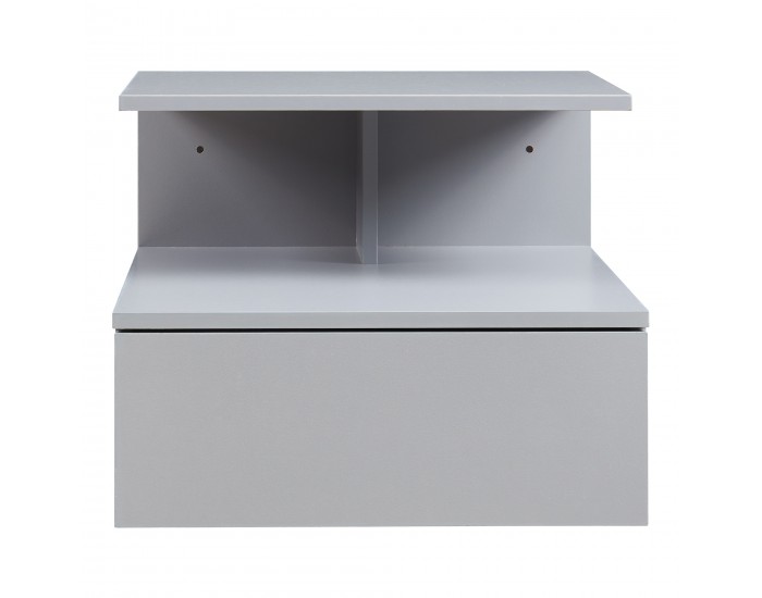 Висящо нощно шкафче с чекмедже Amberg, светло сиво []