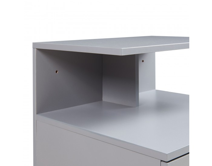 Висящо нощно шкафче с чекмедже Amberg, светло сиво []