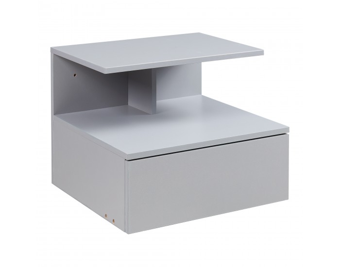 Висящо нощно шкафче с чекмедже Amberg, светло сиво []