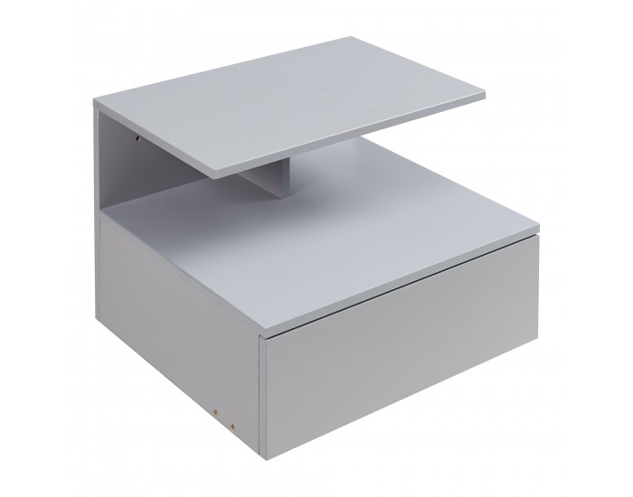 Висящо нощно шкафче с чекмедже Amberg, светло сиво []