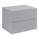 Висящо нощно шкафче Ampfing с 2 чекмеджета светло сиво []