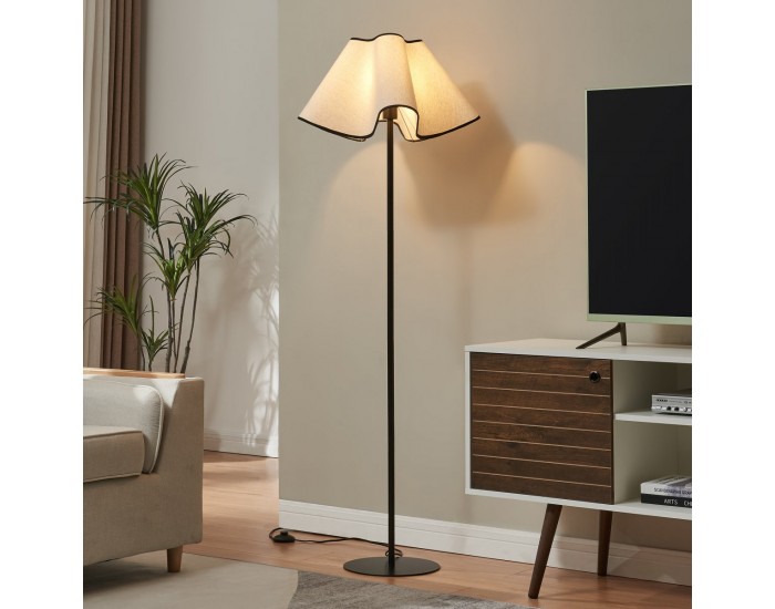 Подова лампа Ashton 153см черно/бяло []