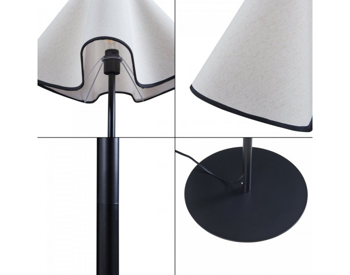 Подова лампа Ashton 153см черно/бяло []