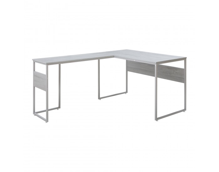 Г-образно бюро Karlstang 166x120x75 см светло сиво []