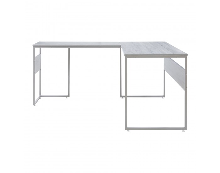 Г-образно бюро Karlstang 166x120x75 см светло сиво []