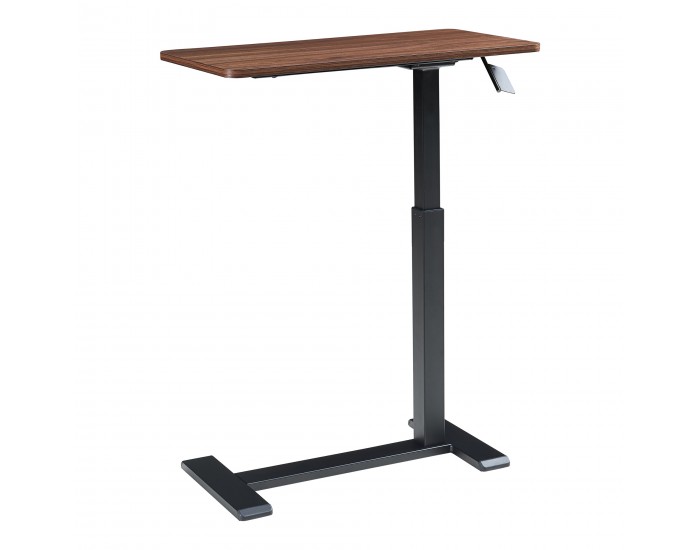 Маса за лаптоп с регулируема височина Klirg 66-92x68x36 см вид на орех/черна []