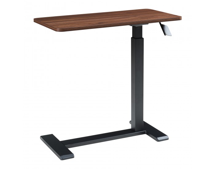 Маса за лаптоп с регулируема височина Klirg 66-92x68x36 см вид на орех/черна []