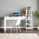 Бюро с рафт Chagtuniejle 150x45x120 см Бяло []