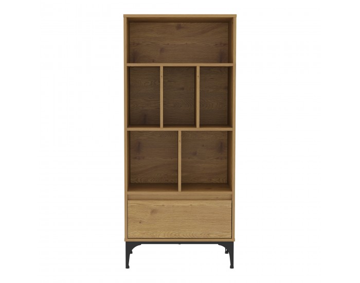 Етажерка Kistiandi 137x60x35 см вид дъб, тъмен []