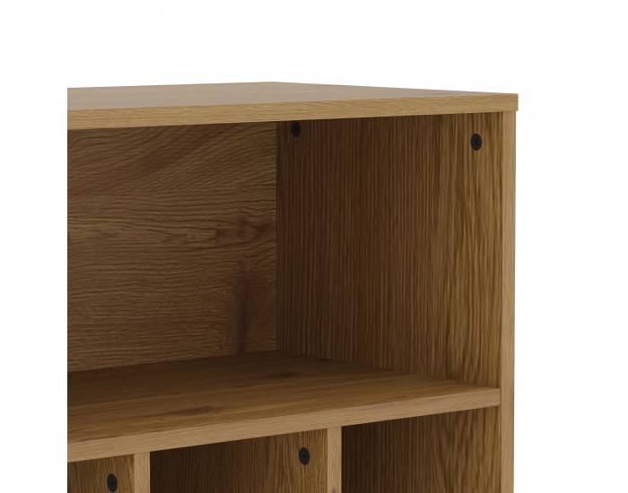 Етажерка Kistiandi 137x60x35 см вид дъб, тъмен []