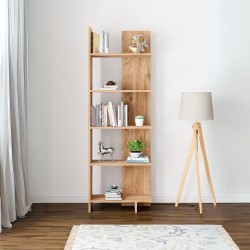 Библиотека Vireftere 176x62x29 cm вид дърво [] - Дневна