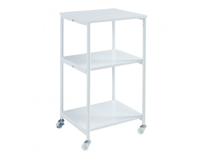 Сгъваема масичка за принтер Janertu 82x39x35 cm Бяла []