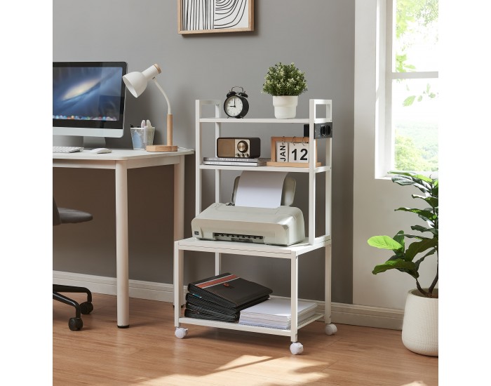 Сгъваема маса за принтер Svanaldsvipp 100x55x38 cm cm Бяла []